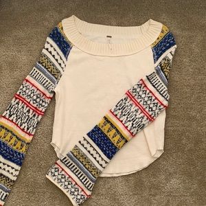 Free People long sleeve knitted top